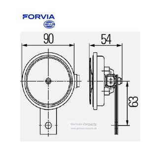 Hupe, Horn Hella 3AL 922 300-411 Traktor, Bagger, PKW, LKW