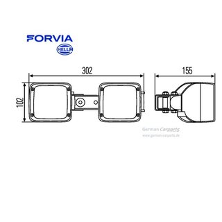 Arbeitsscheinwerfer - Ultra Beam - 24/12V - Nahfeldausleuchtung - Stecker: AMP