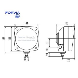 Halogen-Hauptscheinwerfer - 24/12V - ECE - rechts/links/vorne