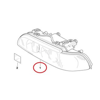 FF/Halogen-Hauptscheinwerfer - BMW 5 (E39) - rechts vgl. 63 12 8 372 754