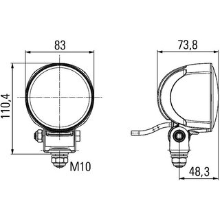 Arbeitsscheinwerfer Modul 70 LED  vgl. 1G0 996 576-117