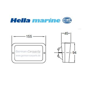 Hellamarine Halogen - Deckscheinwerfer H3