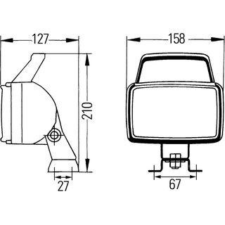 Hella Arbeitsscheinwerfer Double Beam mit Halter Nahfeldausleuchtung
