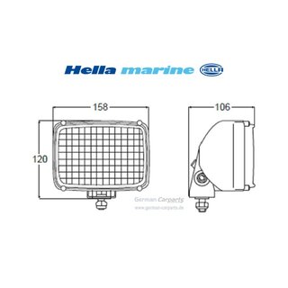 Hellamarine Halogen Deckscheinwerfer Boot