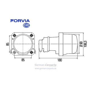 Hella Bi-Xenon-Hauptscheinwerfer - 90mm Performance 12V  ECE - zb f�r Wohnmobile