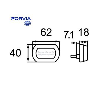 Positionsleuchte - Shapeline Tech - LED - 12/24V ADR/GGVS  - grau - links/rechts