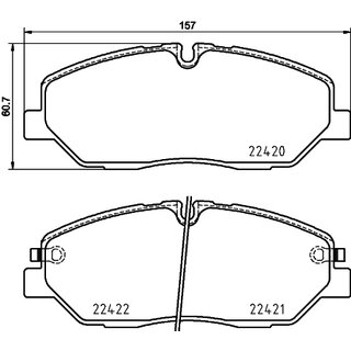 Hella Bremsbel�ge - mit akustischer Verschlei�warnung - T2595 - HYUNDAI