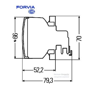 Hella Blinkleuchte 60mm Premium Modul 12V glasklar vorne