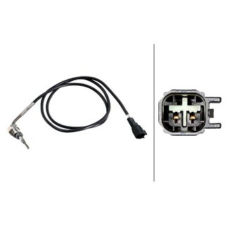 Hella Sensor Abgastemperatur - 2-polig - geschraubt - Kabel: 950mm f�r Ford Ranger