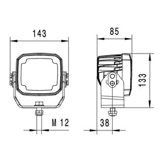 LED-Arbeitsscheinwerfer - RokLUME 280N - ZEROGlare - gr�n - 12/24V - 4400lm - Nahfeldausleuchtung #1
