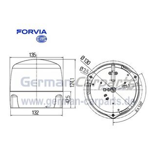 Rundumkennkennleuchte RotaLED - 12/24V - blau - GGVS/ADR - Magnet