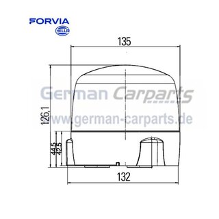 Rundumkennkennleuchte RotaLED - 12/24V - wei� - GGVS/ADR - Magnet