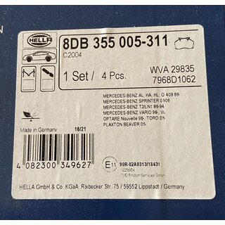 Hella Bremsbel�ge - f�r Verschlei�warnanzeiger vorbereitet - C2004 - MERCEDES-BENZ