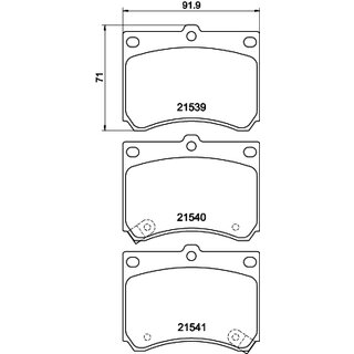 Hella Bremsbel�ge - mit akustischer Verschlei�warnung - T0399 - MAZDA