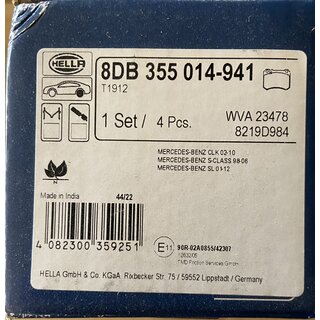 Hella Bremsbel�ge - mit akustischer Verschlei�warnung - T3094 - SUZUKI