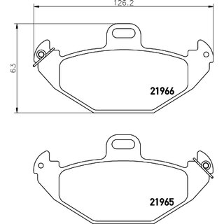 Hella Bremsbel�ge - keine Verschlei�warnanzeiger vorbereitet - T9097 - RENAULT
