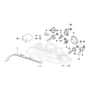 Adapter Abblendlicht BMW 5er E39  63 12 6 904 050