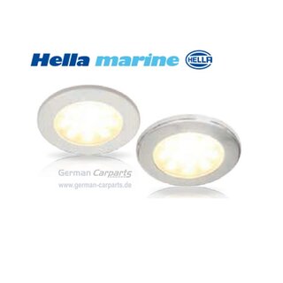 Hellamarine LED - Deckenleuchte edelstahl poliert...