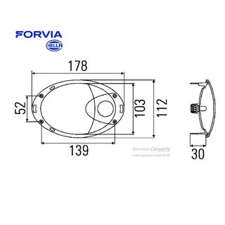 Hella 2JA 009 294-241 Innenraumleuchte oval 24V mit Einschalter
