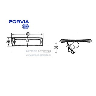 Positionsleuchte - 12/24V -  glasklar - links/rechts - ECE - Einbau