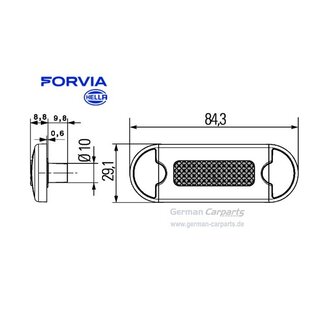 Hella Positionsleuchte - DuraLED S - glasklar - LED - 24/12V - ECE