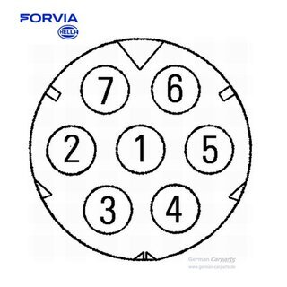 Hella 7-Kammer Heckleuchte links ECE/ADR/GGVS LKW Scania Renault 2VD 008 204-231