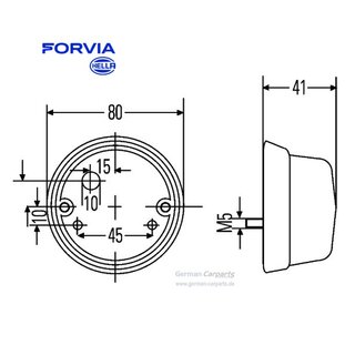 Hella Positionsleuchte - Halogen - 12/24V - ECE - glasklar -  2PF 001 259-631