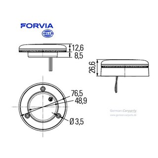 Hella 2JA 344 599-121 Innenraumleuchte Ambient SpotLED weiss Einbau